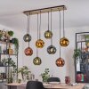Ripoll hanging light, globe light, pendant light Ecru, black, 8-light sources