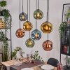 Ripoll hanging light, globe light, pendant light Ecru, black, 8-light sources