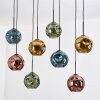 Ripoll hanging light, globe light, pendant light Ecru, black, 8-light sources