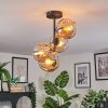 Ripoll ceiling light, globe light Amber, 4-light sources
