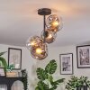 Ripoll ceiling light, globe light clear, Smoke-coloured, 4-light sources