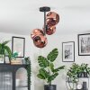 Ripoll ceiling light, globe light coppery, 4-light sources