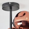 Ripoll ceiling light, globe light coppery, 4-light sources