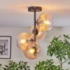 Koyoto ceiling light, globe light 32 cm Amber, clear, 4-light sources