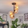 Koyoto ceiling light, globe light 32 cm Amber, clear, 4-light sources