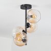 Koyoto ceiling light, globe light 32 cm Amber, clear, 4-light sources