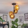 Ripoll ceiling light, globe light gold, clear, 4-light sources