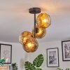 Ripoll ceiling light, globe light gold, clear, 4-light sources