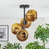 Ripoll ceiling light, globe light gold, 4-light sources
