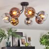 Koyoto ceiling light, globe light 82 cm gold, clear, coppery, Smoke-coloured, 7-light sources