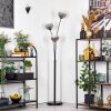 Koyoto globe light, floor lamp clear, Smoke-coloured, 3-light sources