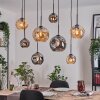 Ripoll hanging light, globe light, pendant light Ecru, black, 8-light sources