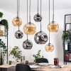 Ripoll hanging light, globe light, pendant light Ecru, black, 8-light sources