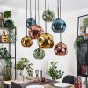 Ripoll hanging light, globe light, pendant light Ecru, black, 8-light sources