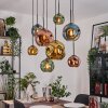 Ripoll hanging light, globe light, pendant light Ecru, black, 8-light sources