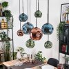 Ripoll hanging light, globe light, pendant light Ecru, black, 8-light sources