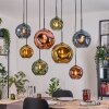 Ripoll hanging light, globe light, pendant light Ecru, black, 8-light sources