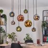 Ripoll hanging light, globe light, pendant light Ecru, black, 8-light sources
