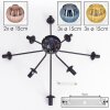 Koyoto ceiling light, globe light 85 cm blue, gold, coppery, 8-light sources