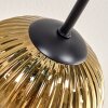 Koyoto ceiling light, globe light 85 cm blue, gold, coppery, 8-light sources