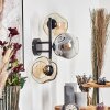 Ripoll globe light, wall light Amber, clear, Smoke-coloured, 3-light sources