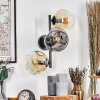 Ripoll globe light, wall light Amber, clear, Smoke-coloured, 3-light sources