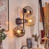 Ripoll globe light, wall light Amber, clear, Smoke-coloured, 3-light sources