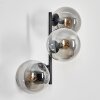 Gastor globe light, wall light Smoke-coloured, 3-light sources