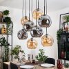Ripoll hanging light, globe light, pendant light Ecru, black, 8-light sources