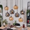 Ripoll hanging light, globe light, pendant light Ecru, black, 8-light sources