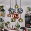 Ripoll hanging light, globe light, pendant light Ecru, black, 8-light sources