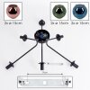 Ripoll ceiling light, globe light blue, green, coppery, 6-light sources