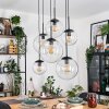 Gastor hanging light, globe light, pendant light clear, 6-light sources