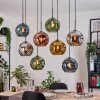 Ripoll hanging light, globe light, pendant light Ecru, black, 8-light sources