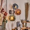 Ripoll globe light, wall light blue, green, coppery, 3-light sources
