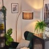 Bassagoda floor lamp, Arch lamps copper, black, 1-light source, Fabric lampshade