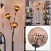 Koyoto globe light, floor lamp coppery, 3-light sources