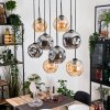 Ripoll hanging light, globe light, pendant light Ecru, black, 8-light sources