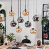 Ripoll hanging light, globe light, pendant light Ecru, black, 8-light sources