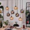 Ripoll hanging light, globe light, pendant light Ecru, black, 8-light sources