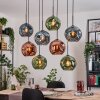 Ripoll hanging light, globe light, pendant light Ecru, black, 8-light sources