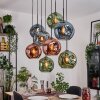 Ripoll hanging light, globe light, pendant light Ecru, black, 8-light sources