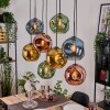 Ripoll hanging light, globe light, pendant light Ecru, black, 8-light sources