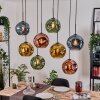 Ripoll hanging light, globe light, pendant light Ecru, black, 8-light sources
