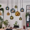 Ripoll hanging light, globe light, pendant light Ecru, black, 8-light sources
