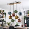 Ripoll hanging light, globe light, pendant light Ecru, black, 8-light sources