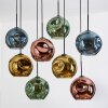 Ripoll hanging light, globe light, pendant light Ecru, black, 8-light sources