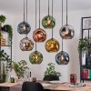 Ripoll hanging light, globe light, pendant light Ecru, black, 8-light sources