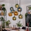Ripoll hanging light, globe light, pendant light Ecru, black, 8-light sources