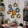 Ripoll hanging light, globe light, pendant light Ecru, black, 8-light sources